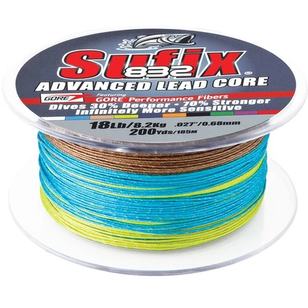 Sufix 832 Advanced Lead Core - 18lb - 10-Color Metered - 200 yds 658-218MC UP...