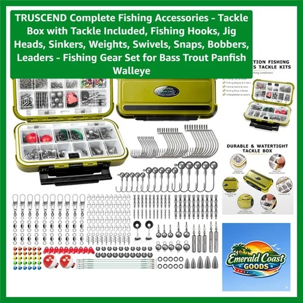 Portable 255-Piece Fishing Tackle Set in Durable Box - Perfect Gift for Anglers