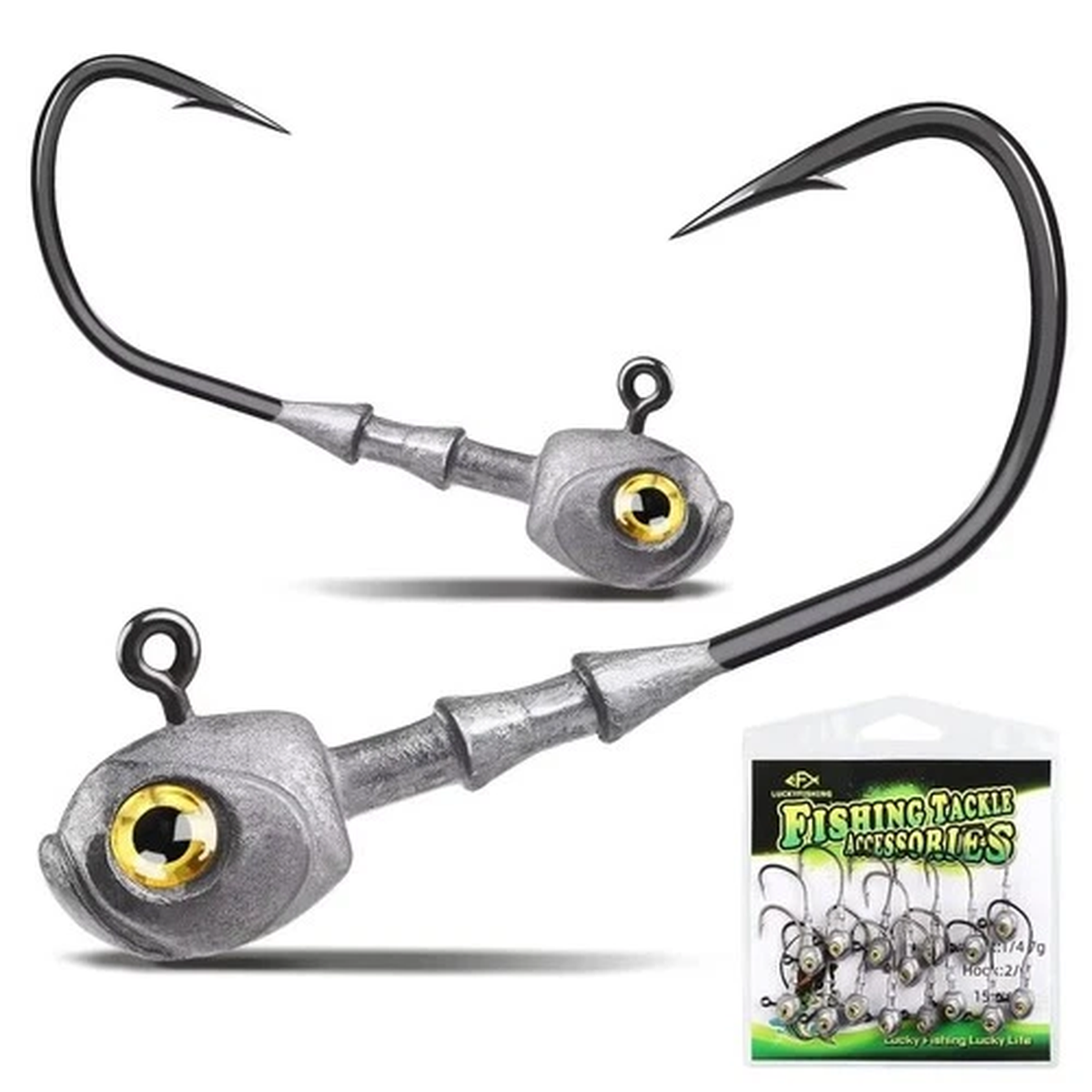 Swimbait Jig Head 15Pcs Freshwater Saltwater Jig Heads for Bass Walleye Trout...