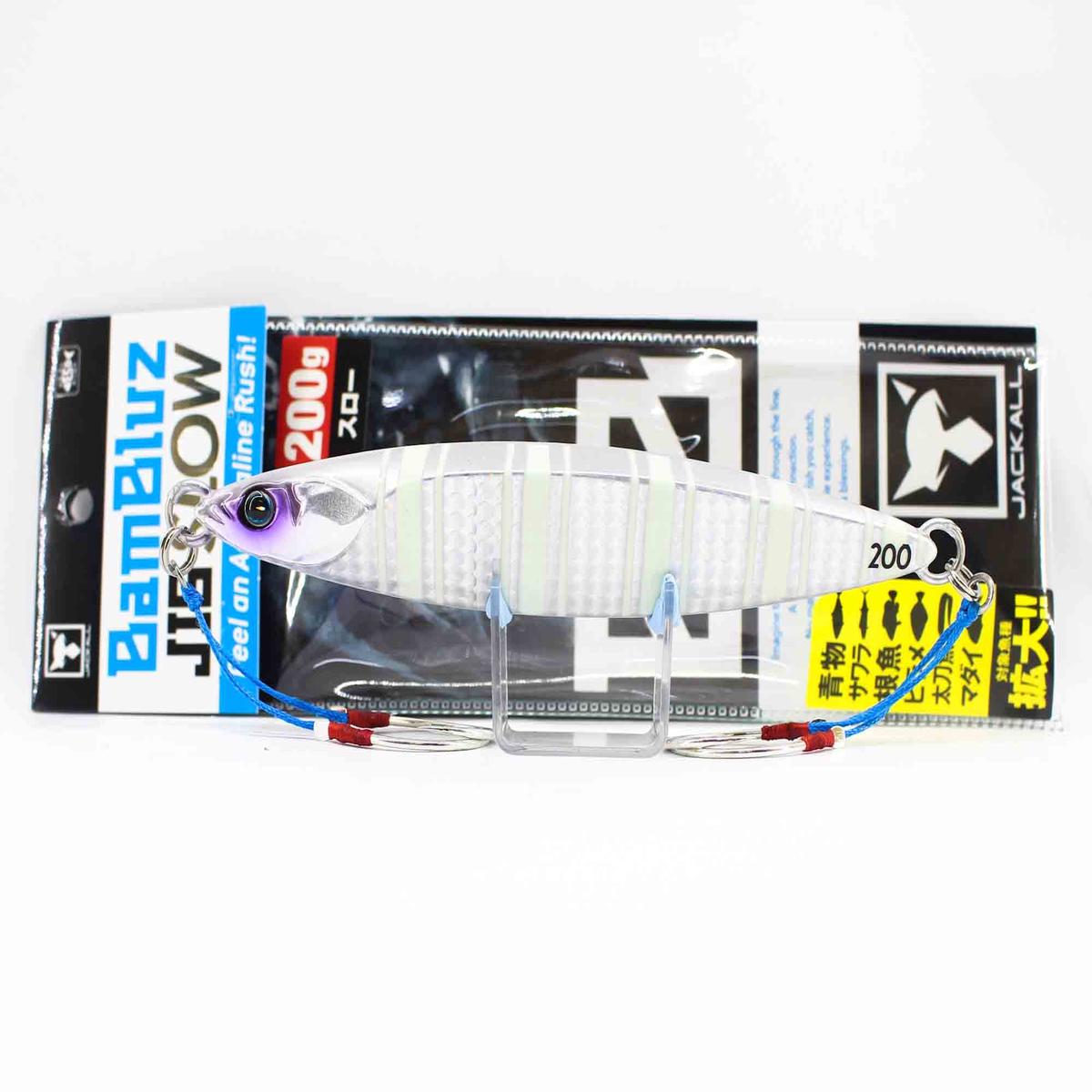 Jackall Metal Jig Bambluz Slow 200 grams Silver Glow Stripe (8367)