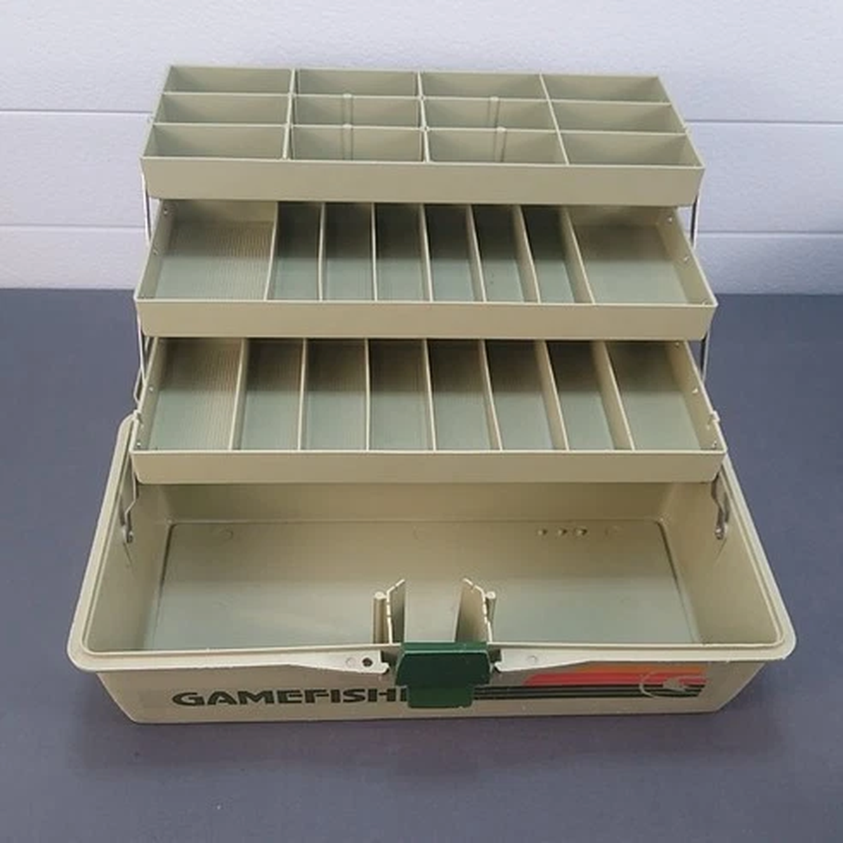 Vintage 16" Gamefisher 3 Tray Tackle Box