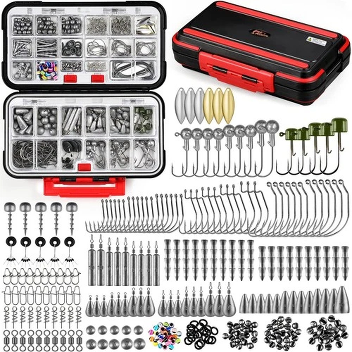 387pcs Fishing Accessories Kit, Fishing Tackle Box with Tackle Included, Fish...
