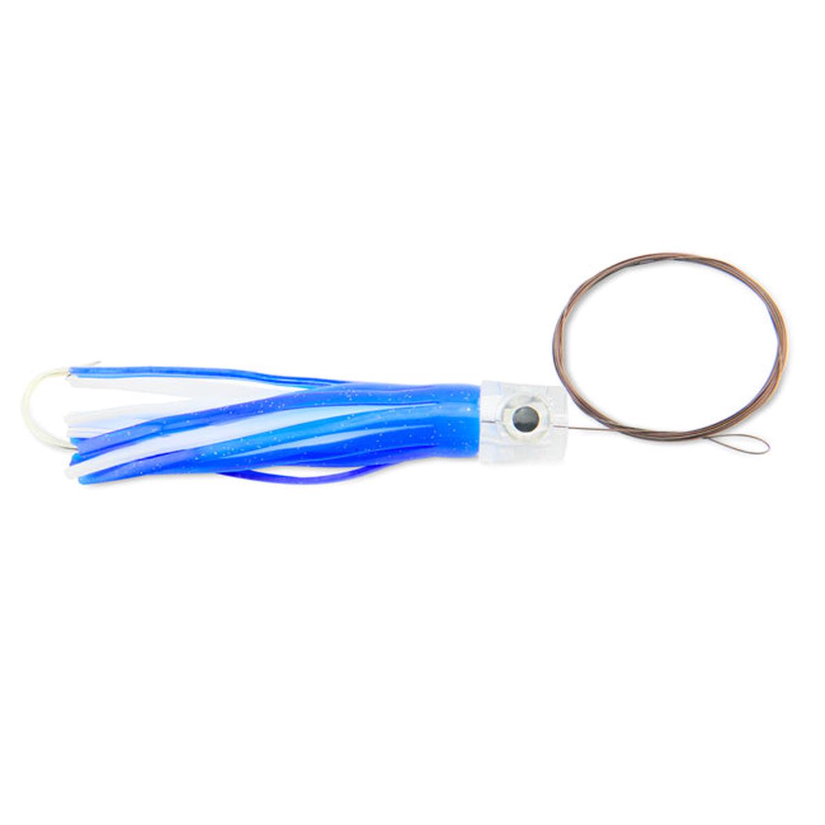 C&H Lil Stubby Ballyhoo Rig 7/0 Mustad Hook, Bait Spring & Pin, #7 AFW Tooth Proof Leader Wire 69 lb / 31 kg Test, Camo Brown, 3 ft / 0.91 m
