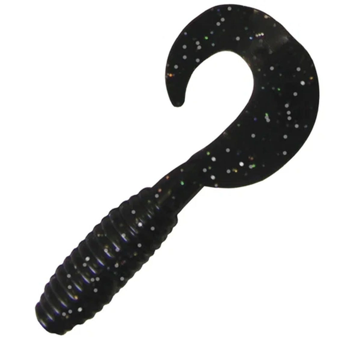 Kalins 2" Lunker Grub Black/Gold Flake 10 Per Pack