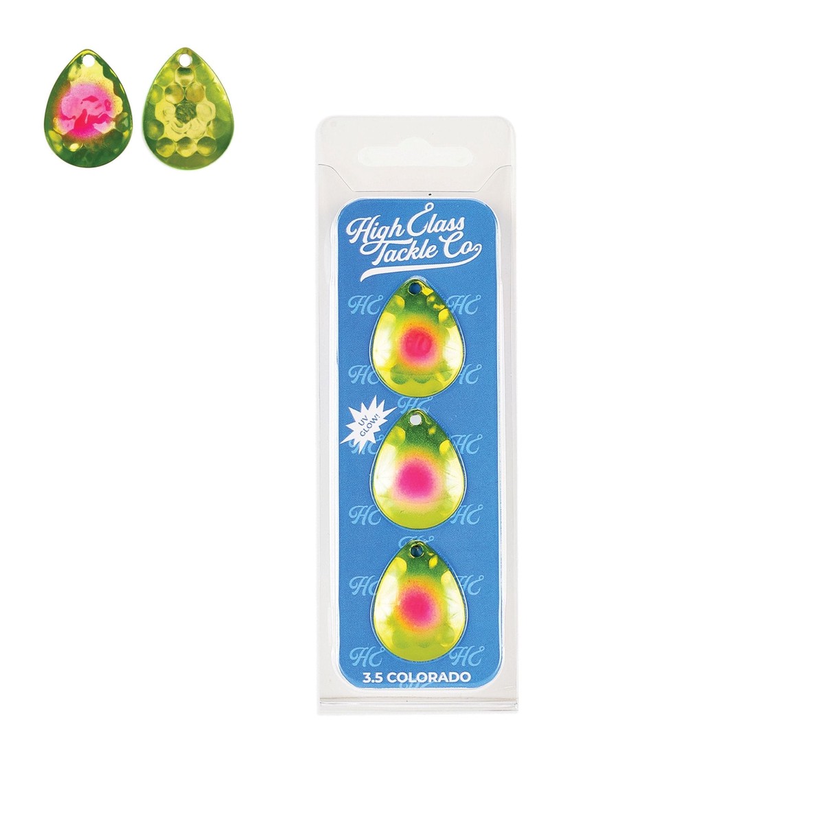 High Class Tackle Co. 'Iceberg Simpson' High Class 3.5 Colorado Blades (3-Pack)