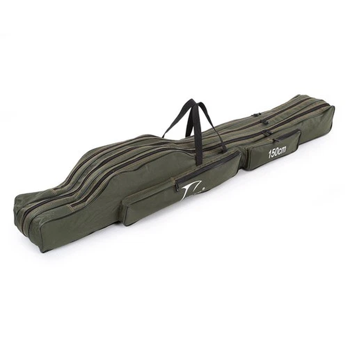 Portable Folding Fishing Rod Carrier Canvas Fishing Pole Tools Storage Bag Ca...