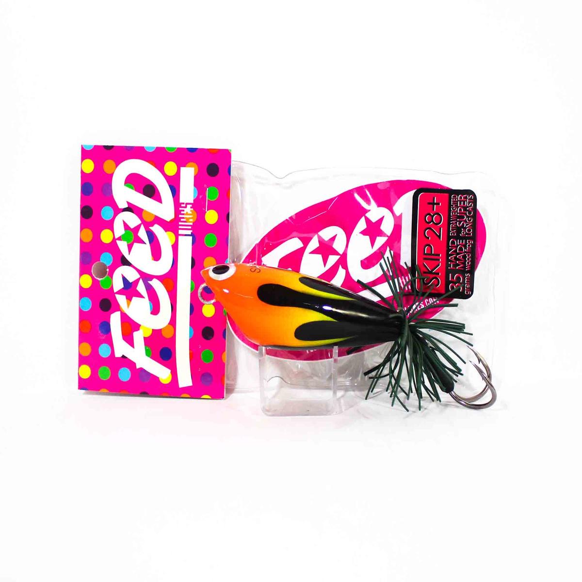 Feed Skip 28+ Hand Made Wood Frog Floating Lure 35 grams +9 (3109)