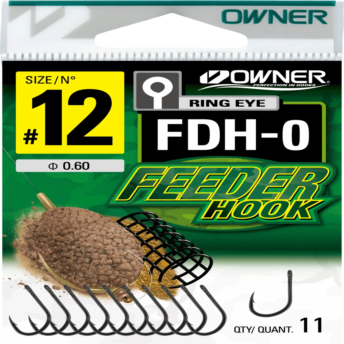 Owner Barbed Eyed Specimen Hook FDH-0 Feeder