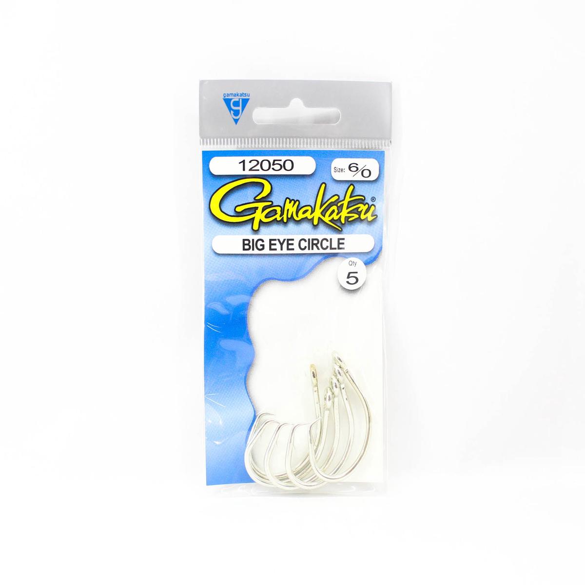 Gamakatsu 12050 Circle Hook Big Eye Tin Size 6/0 , 5 per pack (2931)