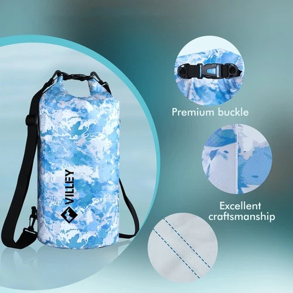 VILLEY 5L Dry Bags Waterproof Roll Top Sack Keeps Gear Dry Lightweight Dry Sacks