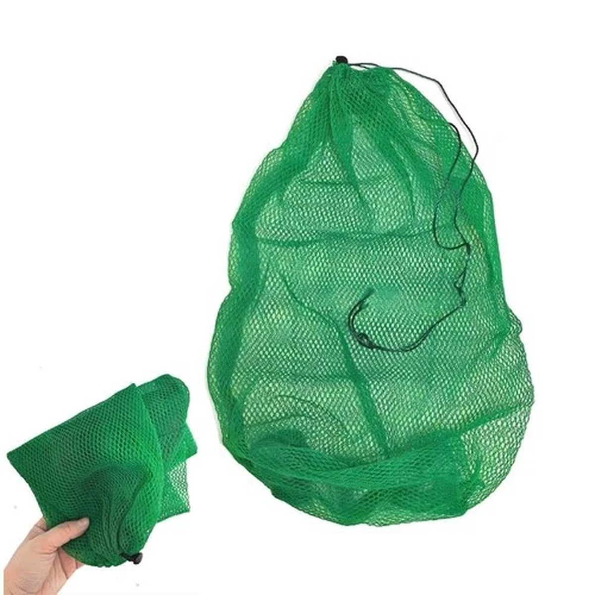 Portable Fishing Net Bag Drawstring Fishing Net Nylon Mesh Fishing Bag Fishin