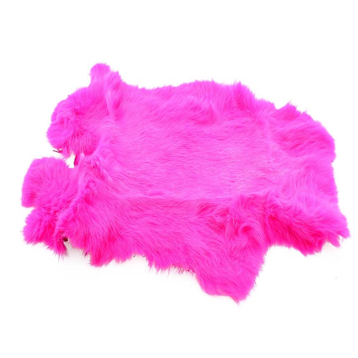 Whole Rabbit Pelts - Fl. Hot Pink