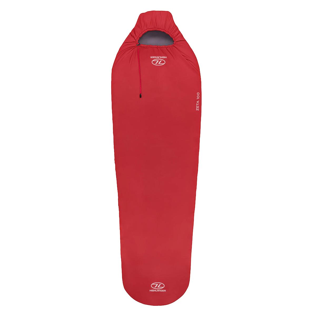 Highlander Zeta 100 10C/14C Sleeping Bag - Mummy Shape (Scarlet Red)