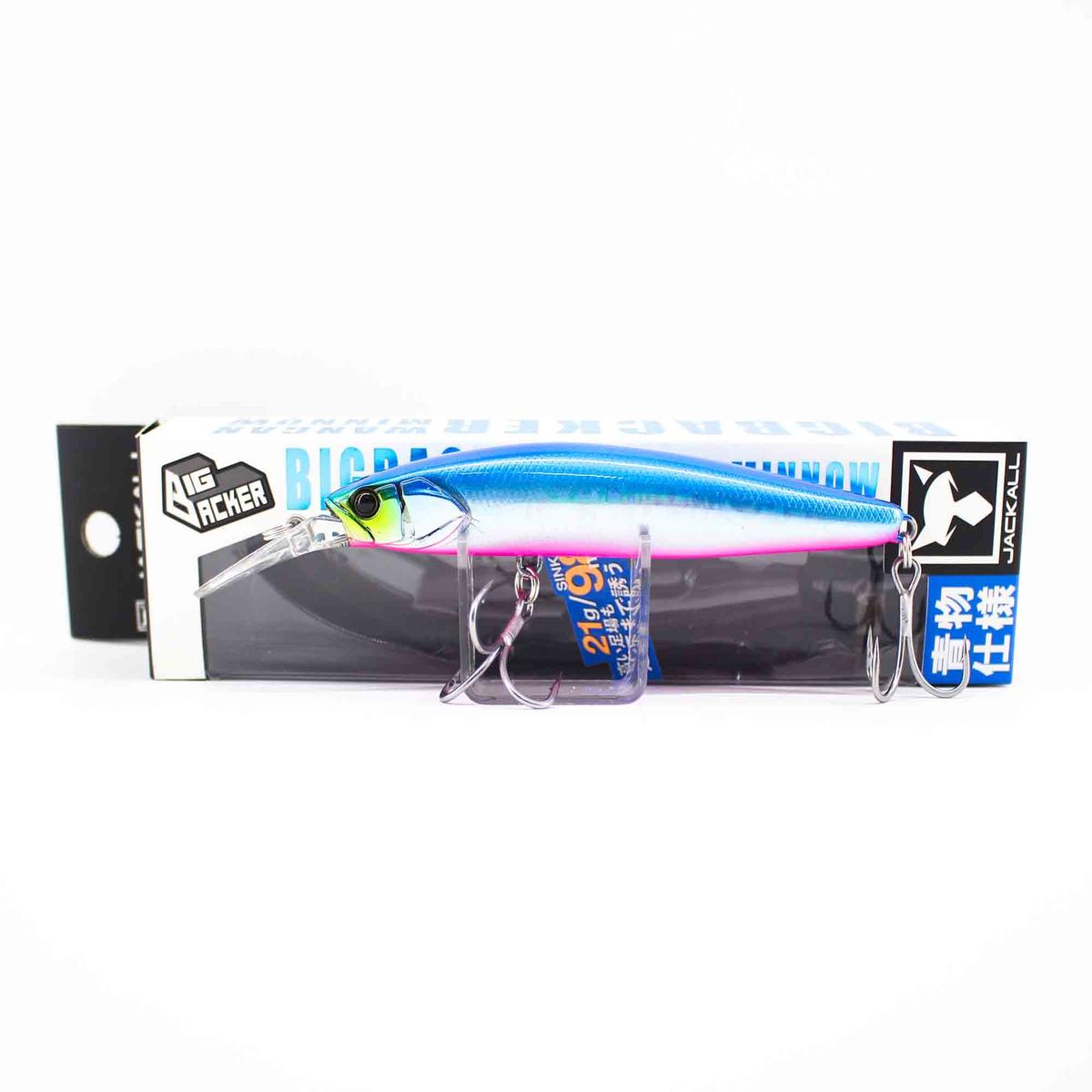 Jackall Big Backer Wangan Minnow 98S-LB Sinking Lure Blue Pink (2524)