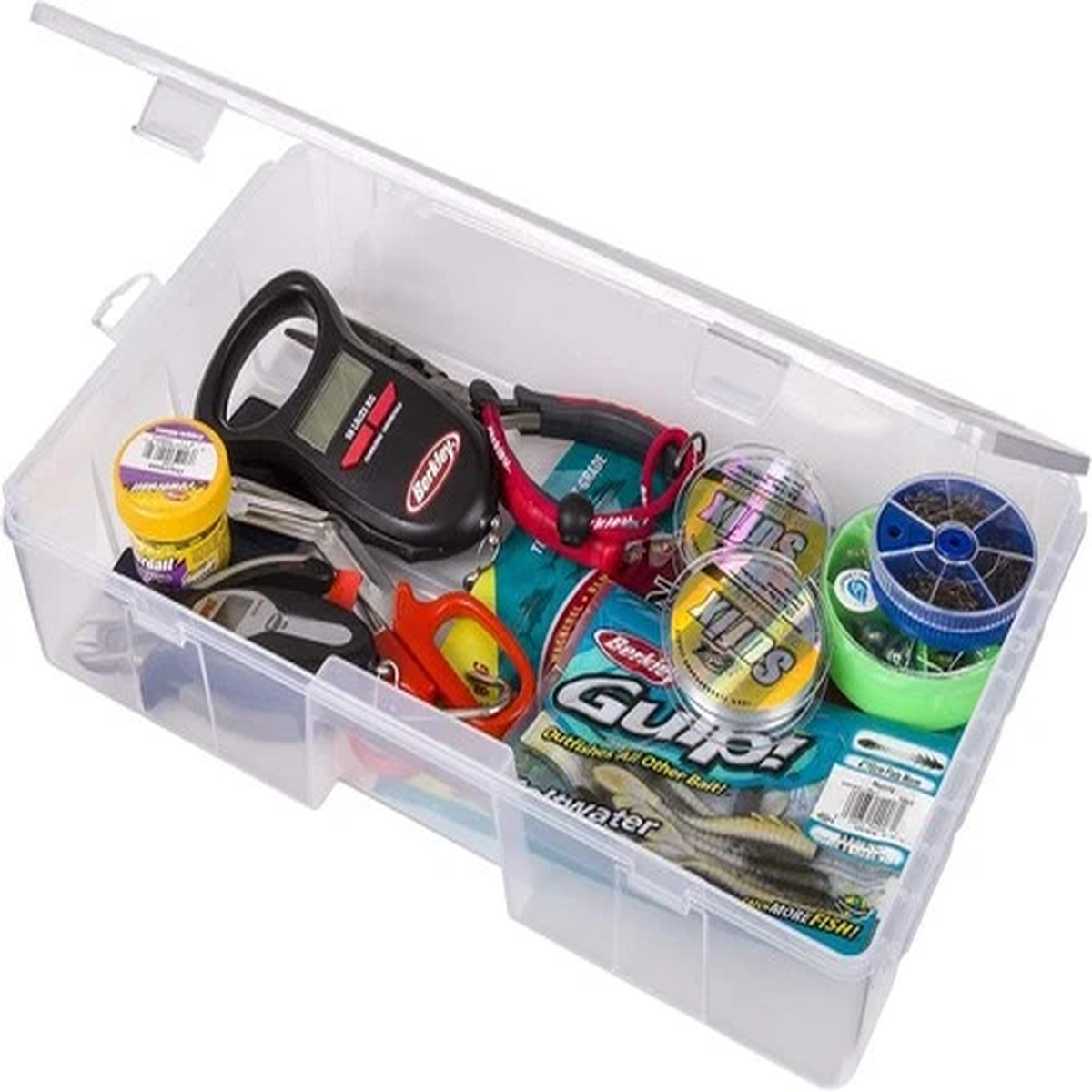 Clear Double Deep Tuff Tainer Fishing Gear Storage - 16.5" Durable and Rust-Free