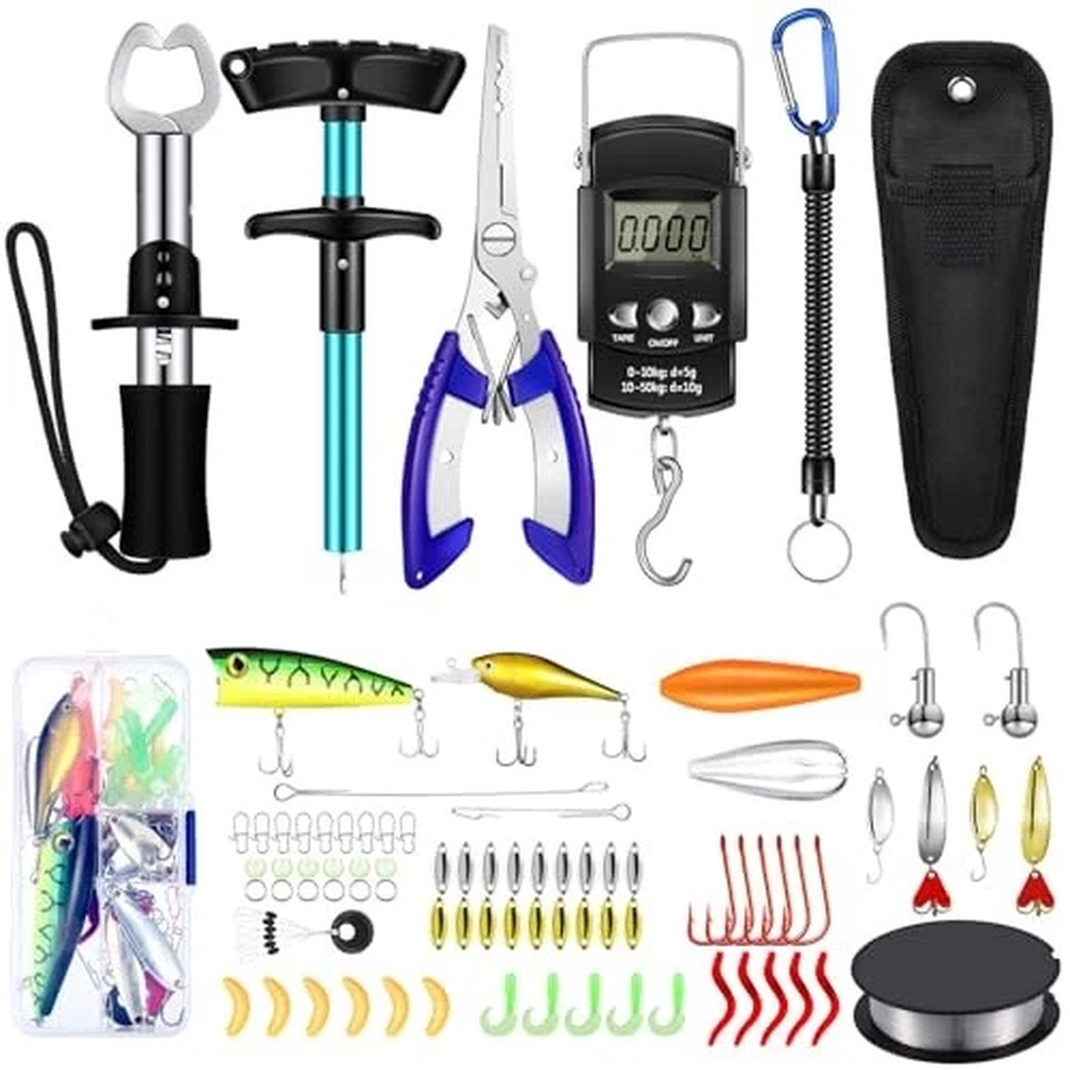 134 Pcs Fishing Tool Kit Fishing Gear and Equipment for Men Blue Fresh Style