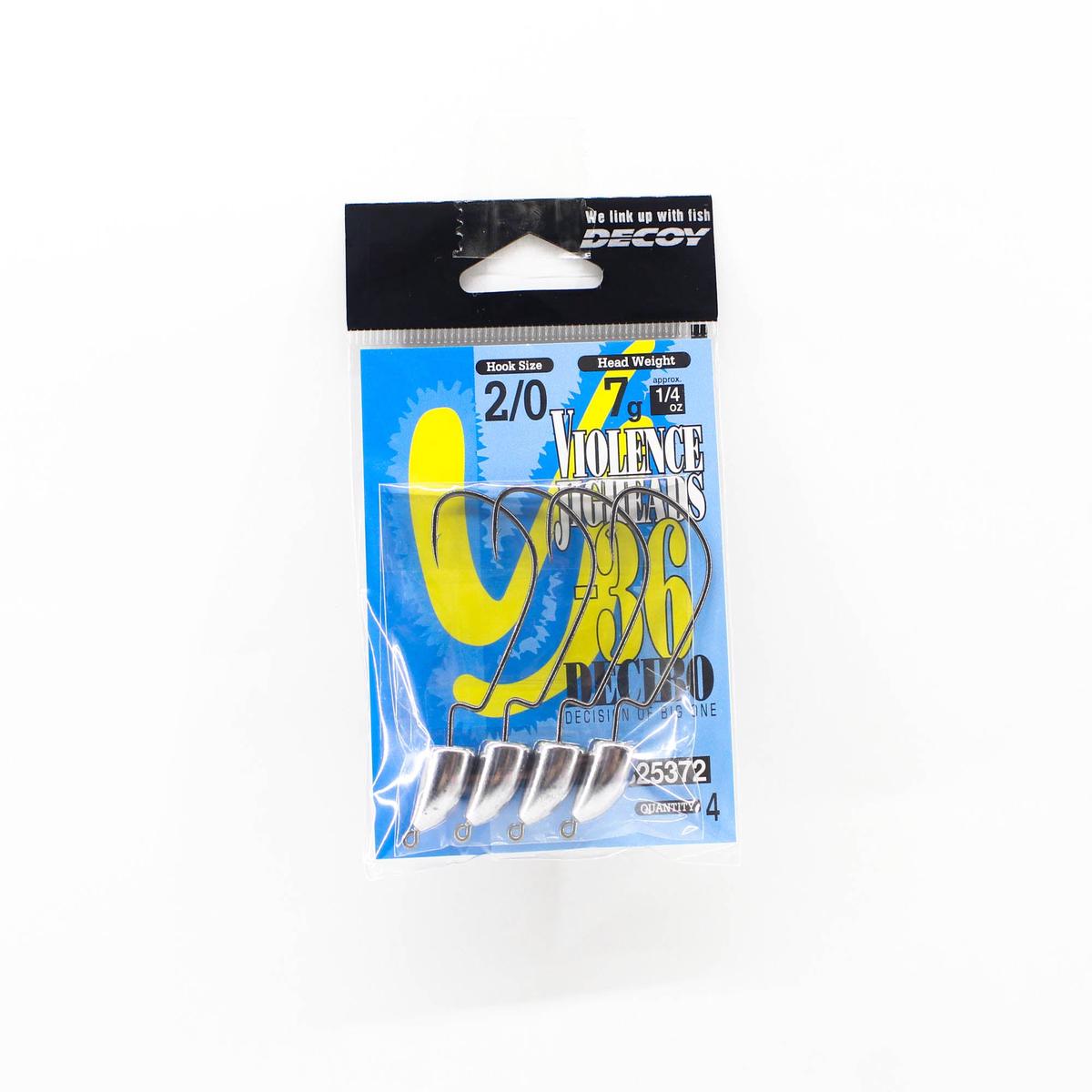 Decoy VJ-36 Jig Head Decibo Worm Hook Jig Head Size 2/0 , 1/4 oz (5372)