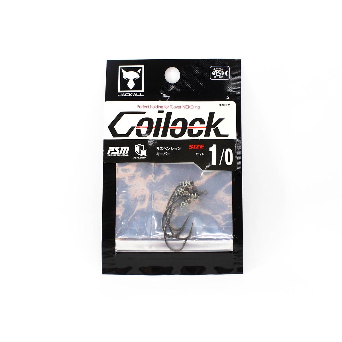 Jackall Hooks Coilock Worm Hook Size 1/0 4/Pack (2879)