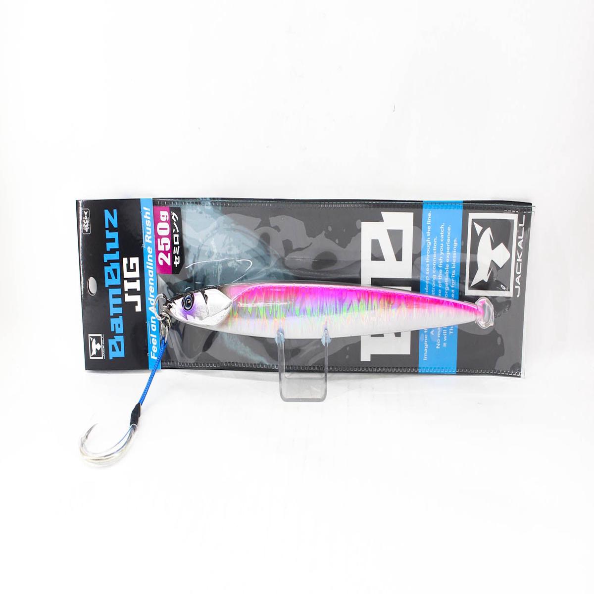 Jackall Metal Jig Bambluz Semi Long 250 grams UV Laserpink (3008)