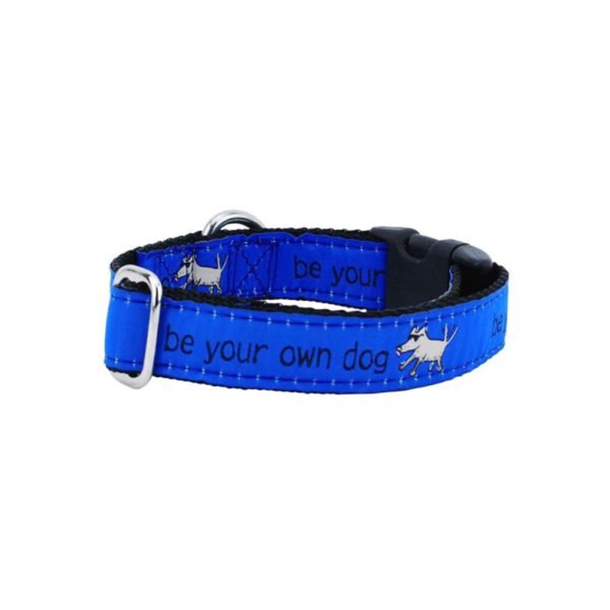 2 Hounds Design 1 Be Your Own Dog Teddy The Dog Blue Essential Martingale Dog Collar