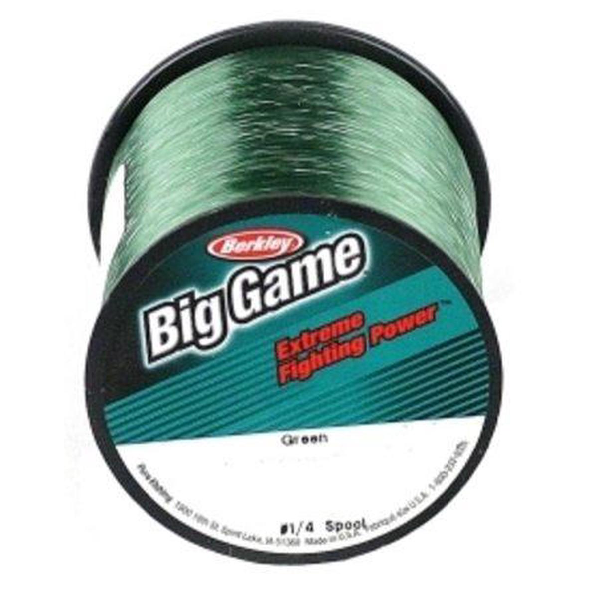 Berkley Trilene Big Game Low Visibility Monofilament Line #1/4 Spool (0.38mm/15lb/822m)(Green)