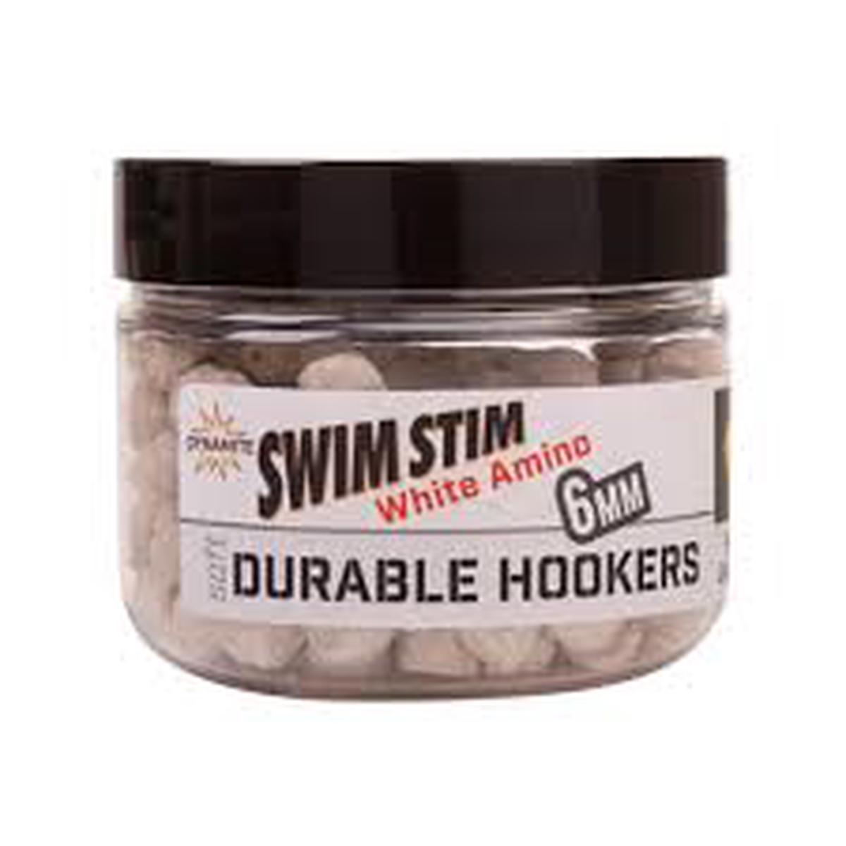 Dynamite Baits Swim Stim Durable Hookers White Amino 6mm