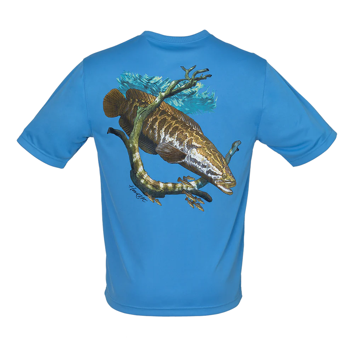 HOOK M' MEN'S FRESHWATER SHORT SLEEVE PERFORMANCE SHIRT - SNAKEHEAD MARINA
