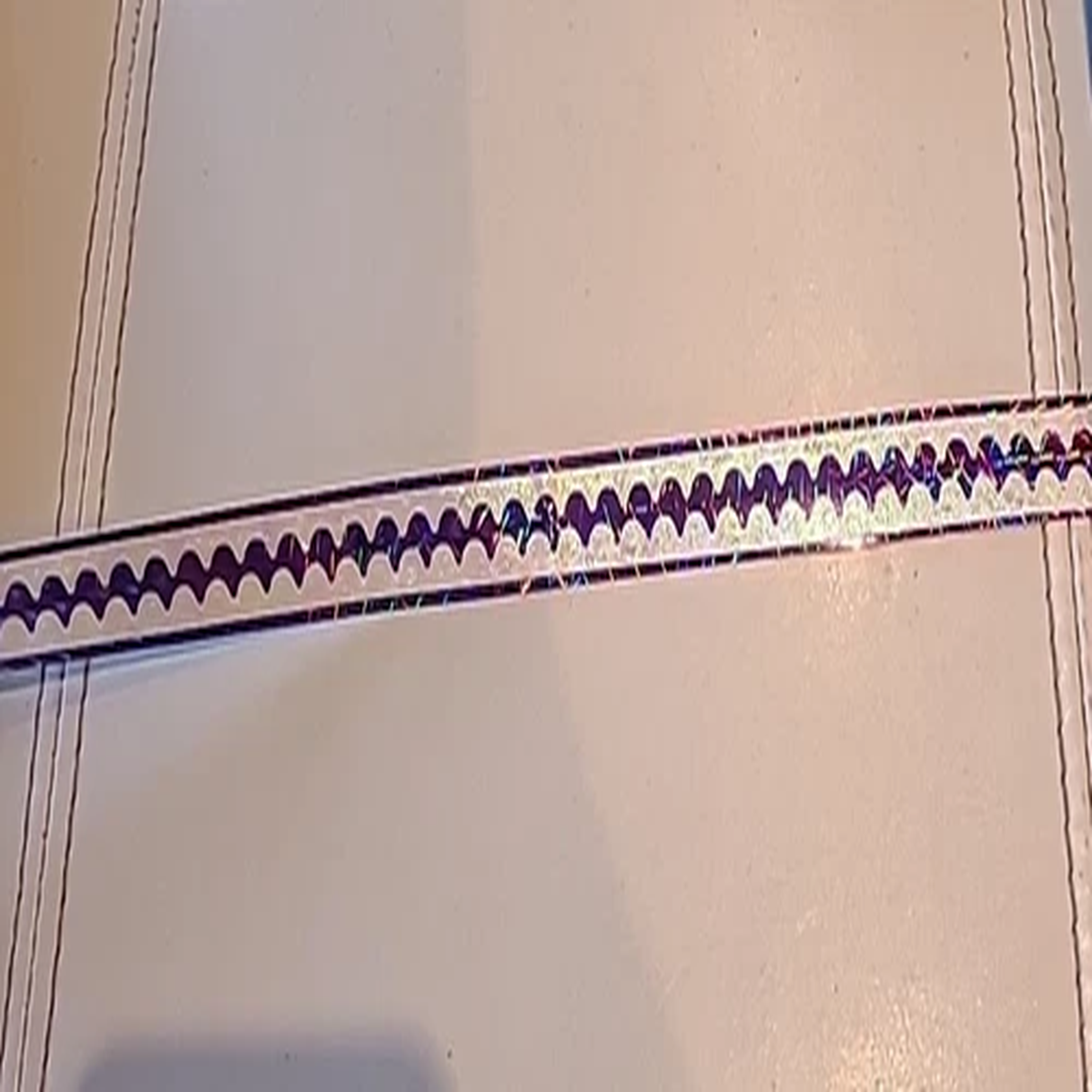 WTP Decorator Tape 5 Feet -5/8" Scallop Purple/Pearl for Lures, Spoons Flashers