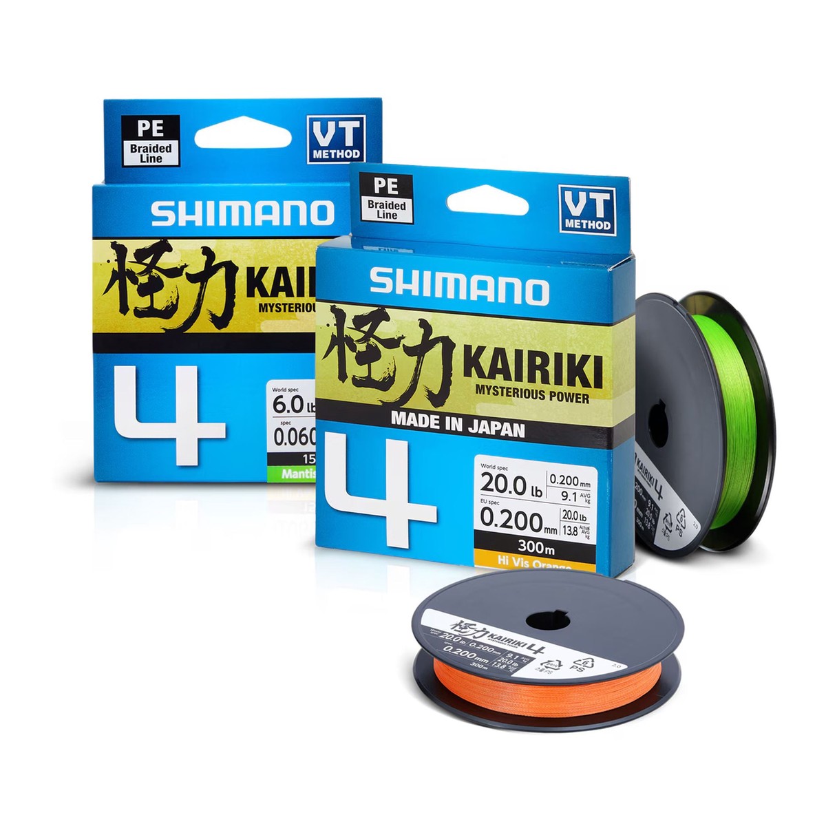 Shimano KAIRIKI 4 BRAIDED LINE Mantis Green Fishing Line